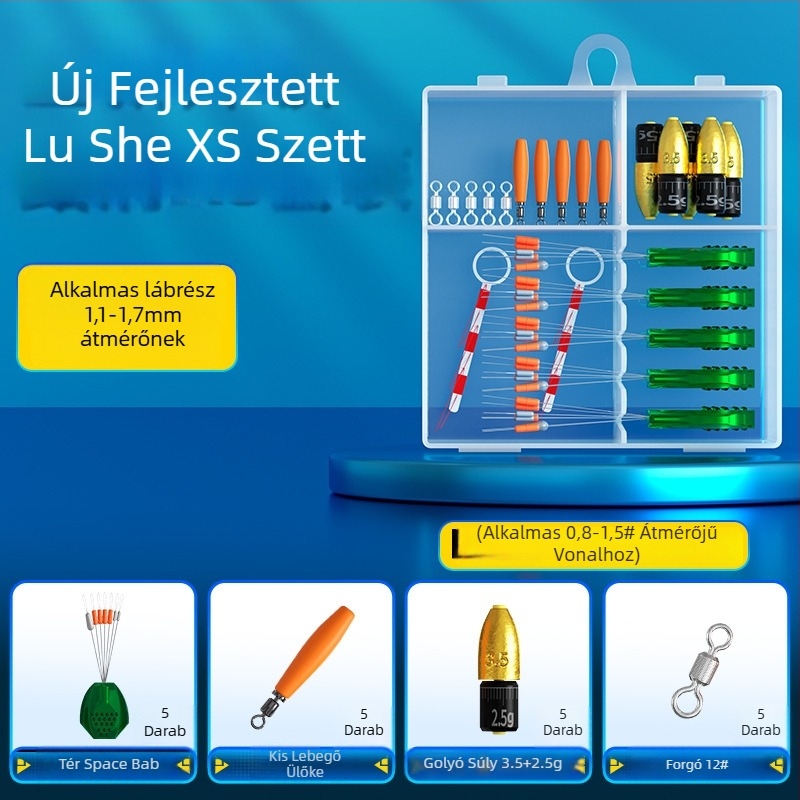 Little Impatiens teljes horgász felszerelés készlet csúszó úszóval és térközi gyöngyökkel a hosszú dobásokhoz