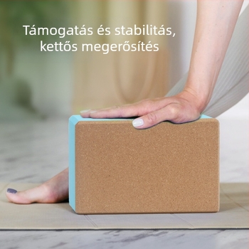 EVA parafa jóga blokk, 180 g, nagy sűrűségű, kétoldalas, csúszásmentes