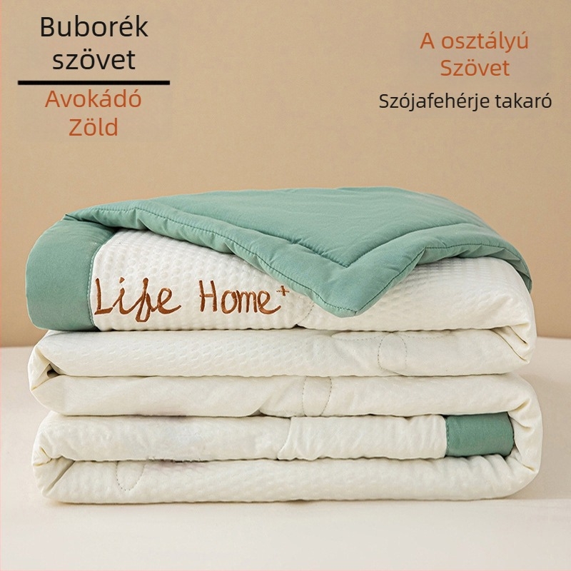  Szójafehérjéből készült paplan, Jacquard szövésű kevert rostból, egész éves használatra, 1,5–2 kg