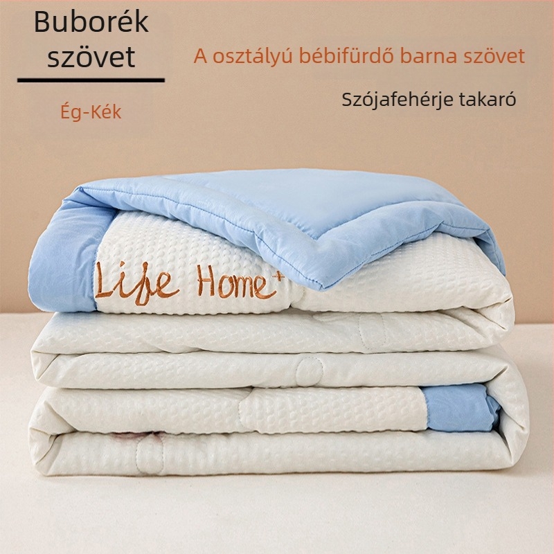  Szójafehérjéből készült paplan, Jacquard szövésű kevert rostból, egész éves használatra, 1,5–2 kg