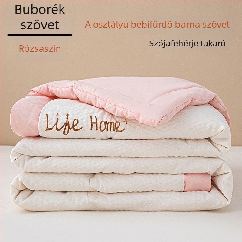  Szójafehérjéből készült paplan, Jacquard szövésű kevert rostból, egész éves használatra, 1,5–2 kg