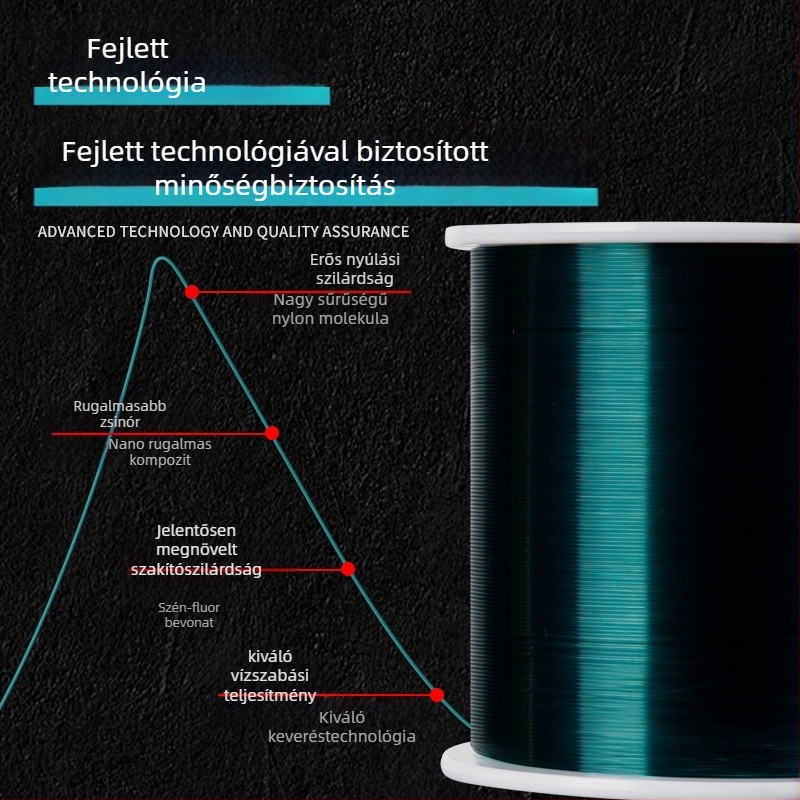 Nylon fő zsinór tengeri horgászathoz, 500 m