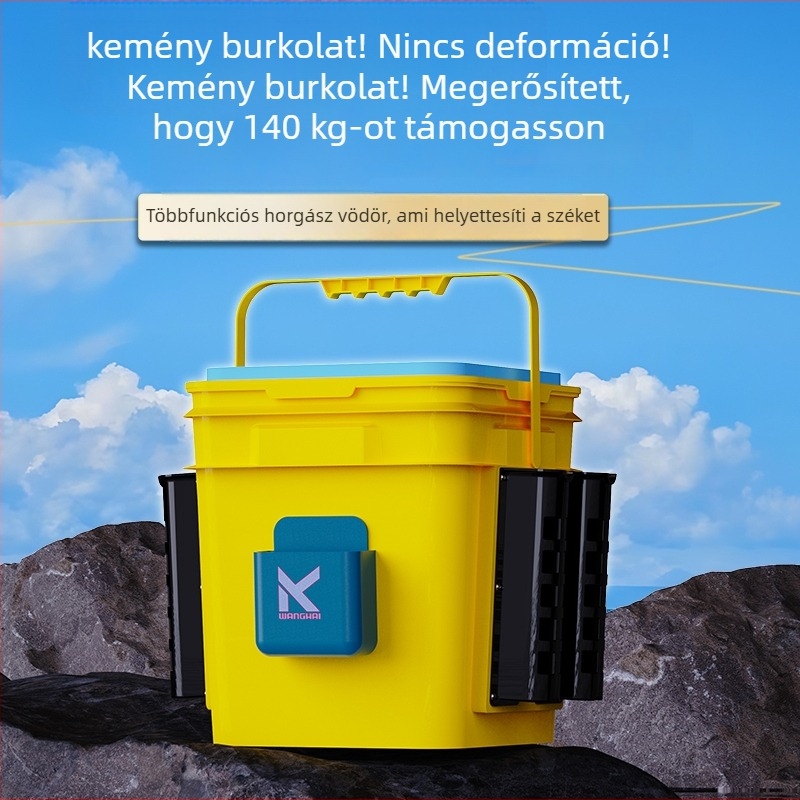 Ülő horgászbödön kemény falú — Anyag: selyem virág