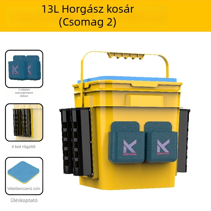 Ülő horgászbödön kemény falú — Anyag: selyem virág