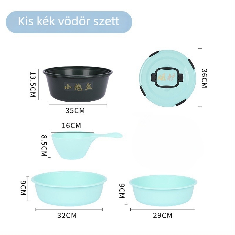 Etetővödör fedéllel – hordozható, ütésálló, többfunkciós, teljes készlet