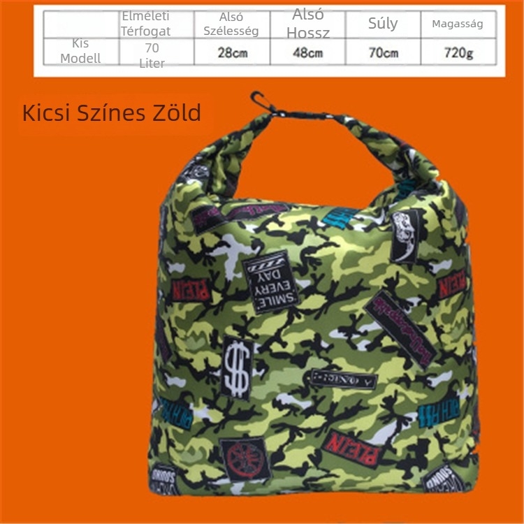 Vastagított összecsukható élőhalas táska, hordozható, vízálló és szagtalanító hatású, Oxford vászonból