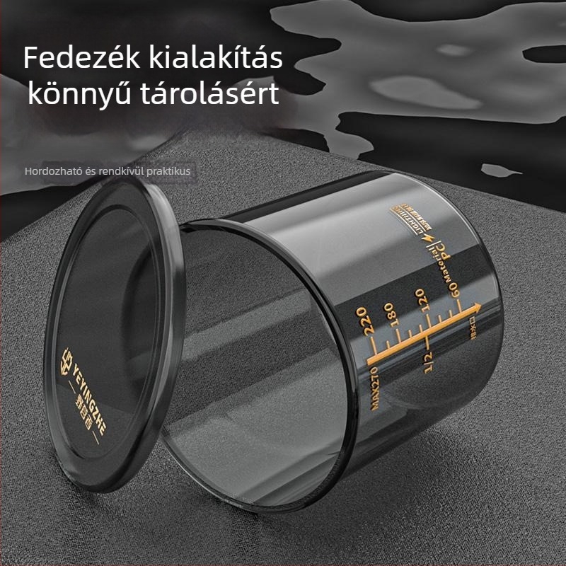 Camper Horgász Mérő Pohár Készlet – ütésálló, vastagított csali pohár skálával, csali keveréséhez, PC anyag