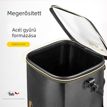  Élő halak számára használható, többfunkciós bottartó vödör vállra vehető felszerelés-táskával, hordozható élőhalas vödör, kapacitás 9 alatt, anyag: Egyéb, kategória: Horgász doboz