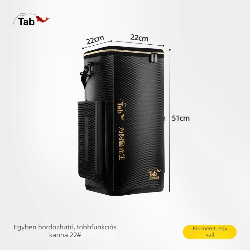  Élő halak számára használható, többfunkciós bottartó vödör vállra vehető felszerelés-táskával, hordozható élőhalas vödör, kapacitás 9 alatt, anyag: Egyéb, kategória: Horgász doboz