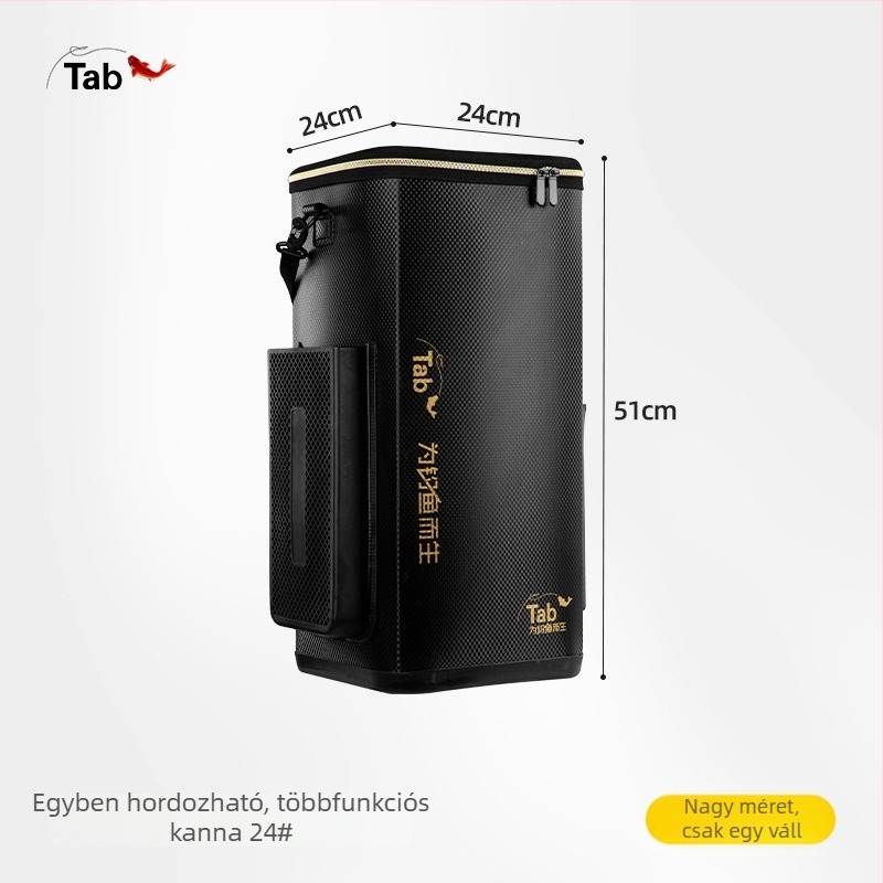  Élő halak számára használható, többfunkciós bottartó vödör vállra vehető felszerelés-táskával, hordozható élőhalas vödör, kapacitás 9 alatt, anyag: Egyéb, kategória: Horgász doboz