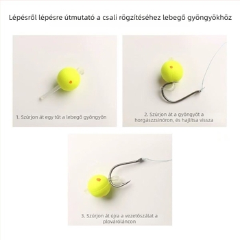 Európai ponty horogkészlet anti-tekeredés golyókkal – folyóparti horgászathoz, több méret No.0.5–No.12