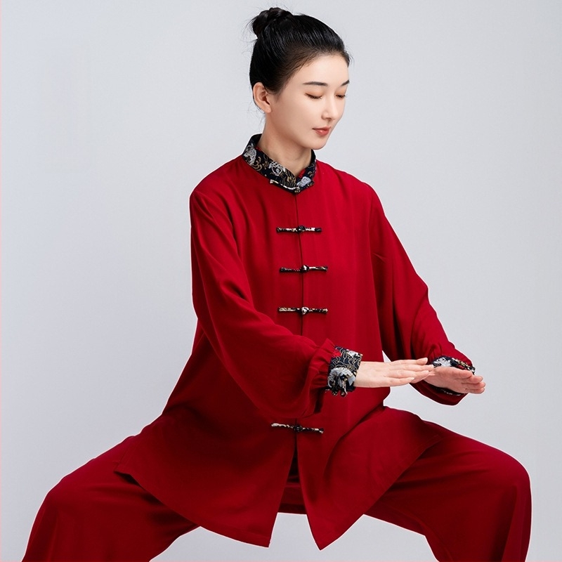 Tai Chi ruha férfiaknak és nőknek, 2025-ös új stílus, harcművészeti előadásra, nyolcszámos brokát gyakorló szett, tavaszra, őszre és nyárra