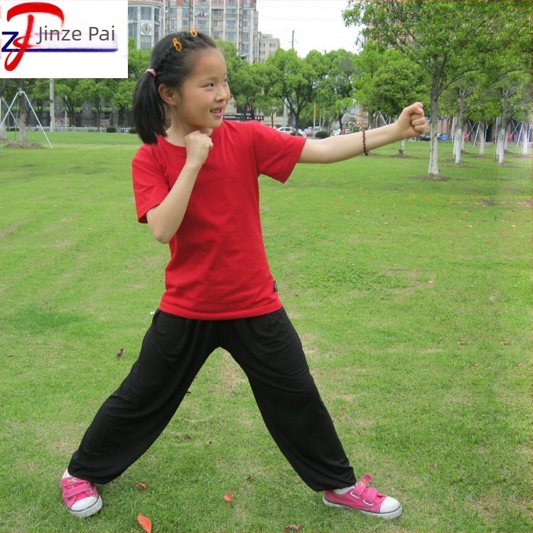 Nyári gyermekeknek szánt Tai Chi és Kung Fu gyakorló nadrág Modal anyagból, nagy rugalmasságú, fiúknak és lányoknak