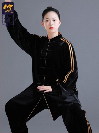 Taiji edzésruha, uniszex, dél-koreai bársony, 95% poliészter, 5% spandex, felnőtteknek