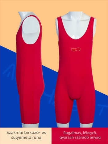 Felnőtt egy darabos birkózó overál, spandex anyag, bélés spandex-szel, uniszex, egyszínű mintázat