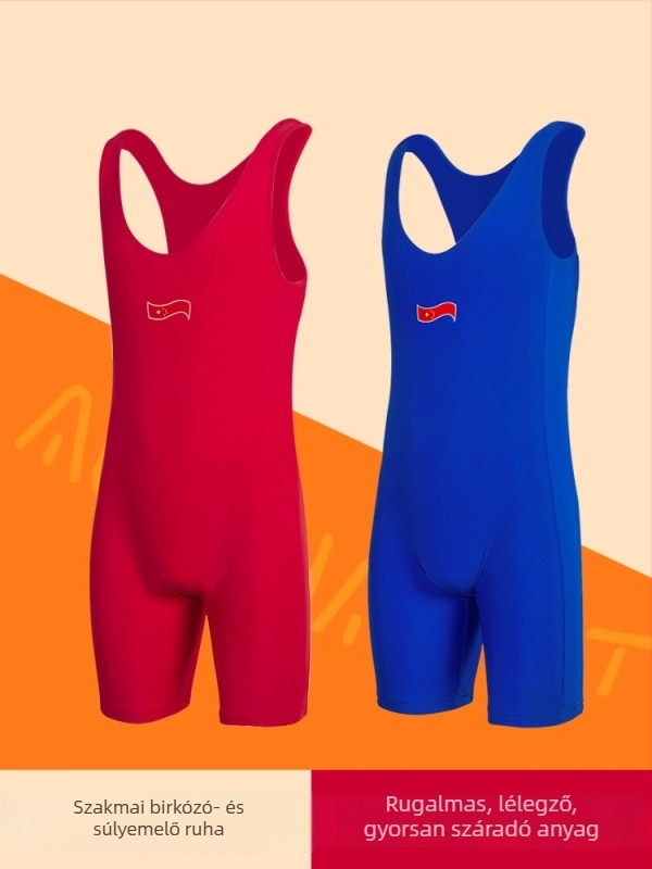Felnőtt egy darabos birkózó overál, spandex anyag, bélés spandex-szel, uniszex, egyszínű mintázat