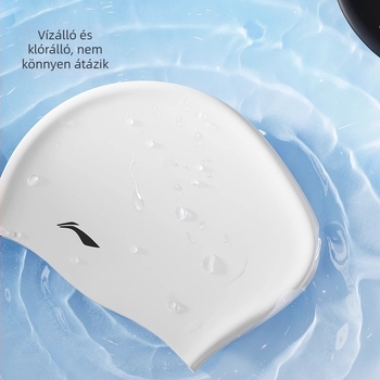 Szilikon úszósapka, vízálló, felnőtteknek, mintás, hosszú hajhoz ideális