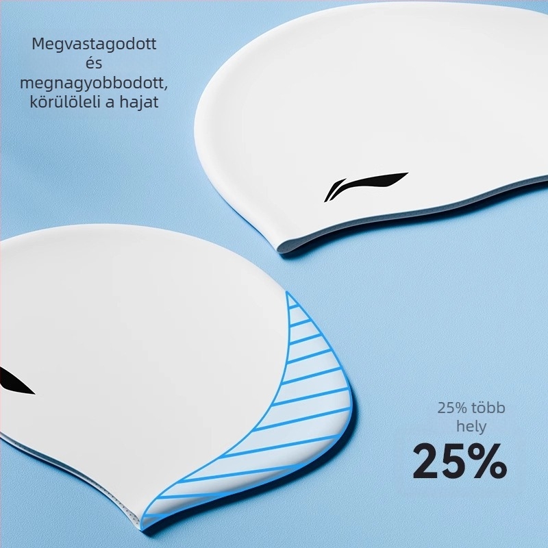Szilikon úszósapka, vízálló, felnőtteknek, mintás, hosszú hajhoz ideális