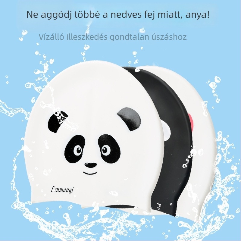 Silikon úszó sapka animációs mintával felnőtteknek, termék kódja A38832, alkalmas úszáshoz és sekély vízben végzett tevékenységekhez