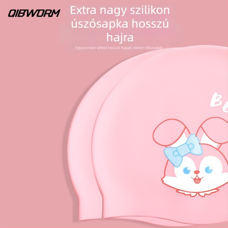 Antelope gyerekeknek szánt szilikon úszósapka, rajzfilm mintával, csúszásmentes, fiúknak és lányoknak