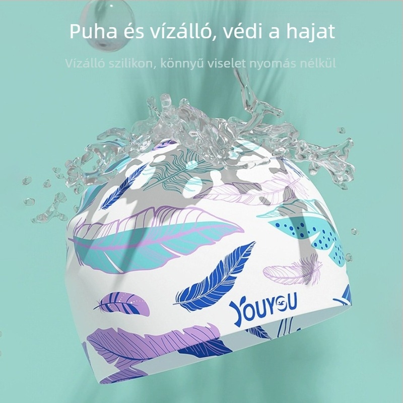Úszó sapka és szemüveg készlet — szilikon, vízálló, mintás, felnőtteknek, termékkód 71301ay, úszáshoz