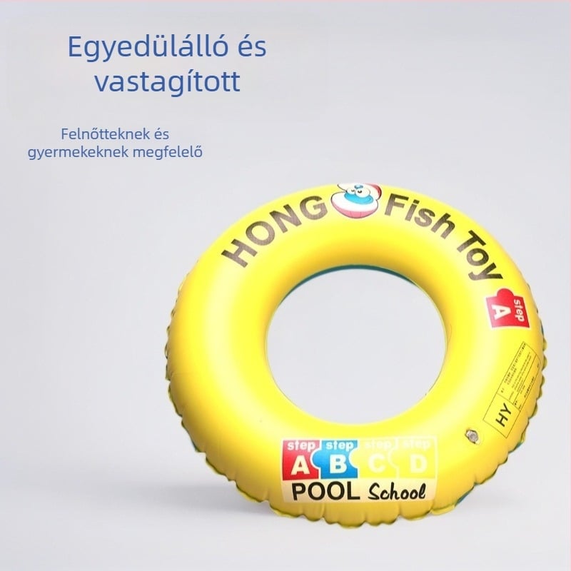 Vastagított úszógyűrű gyermekeknek – PVC 0,3 mm, színes szélmalom mintázat