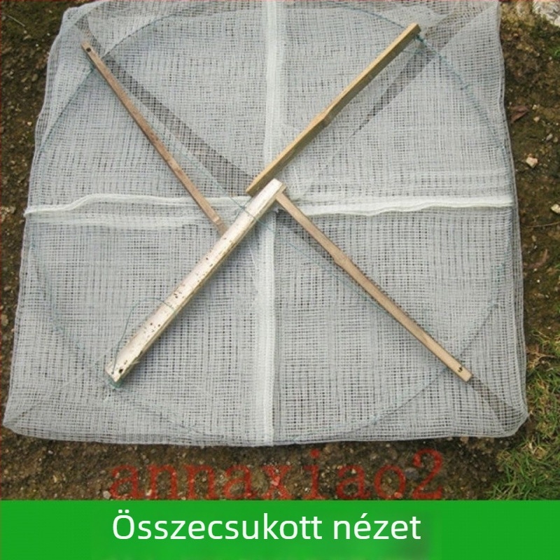 Kézzel készített halászháló, kör alakú csapda halakra és garnélarákra, halászati eszköz