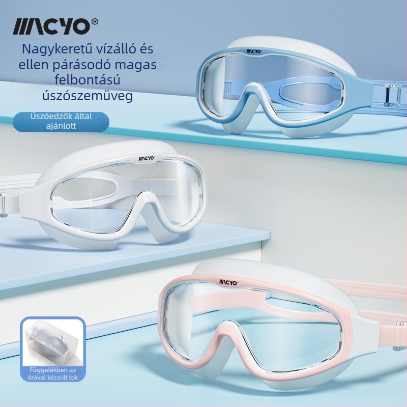 MACYO úszószemüveg antifog HD, nagy keretű, felnőtteknek, PC lencsék