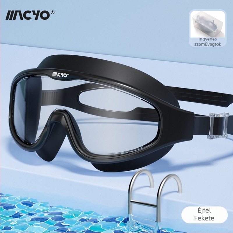 MACYO úszószemüveg antifog HD, nagy keretű, felnőtteknek, PC lencsék