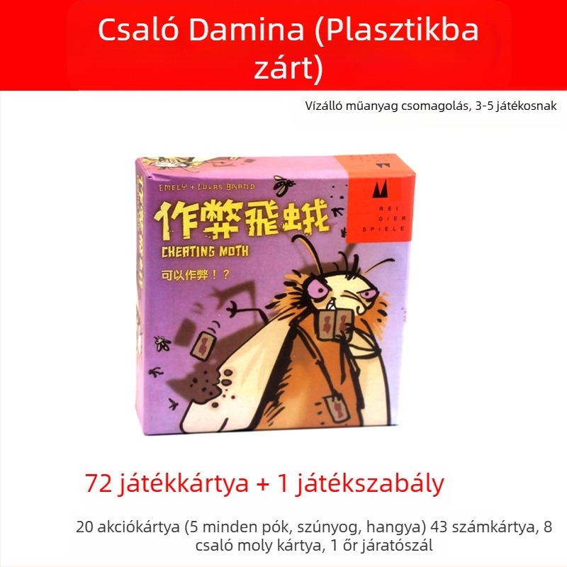 Parti játék kártyás asztali játék, anyag: selyemvirág, 3–5 játékos, termékkód F96657hhmm7sms, 14 éves kortól