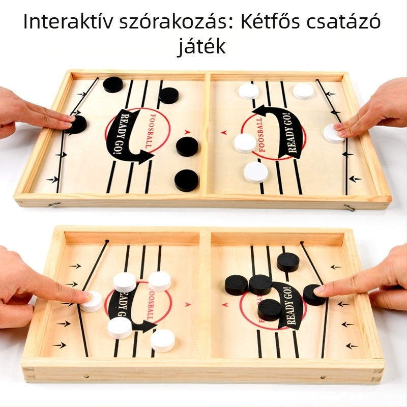 Fából készült asztali játék golyókkal és mahjongkal két játékos számára – interaktív családi társasjáték
