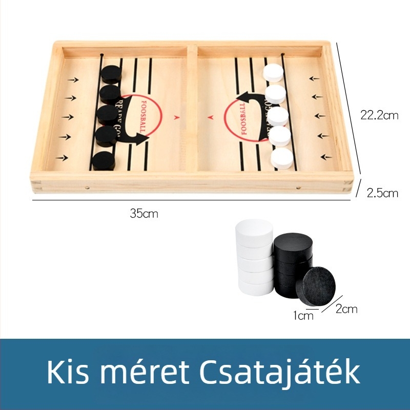 Fából készült asztali játék golyókkal és mahjongkal két játékos számára – interaktív családi társasjáték