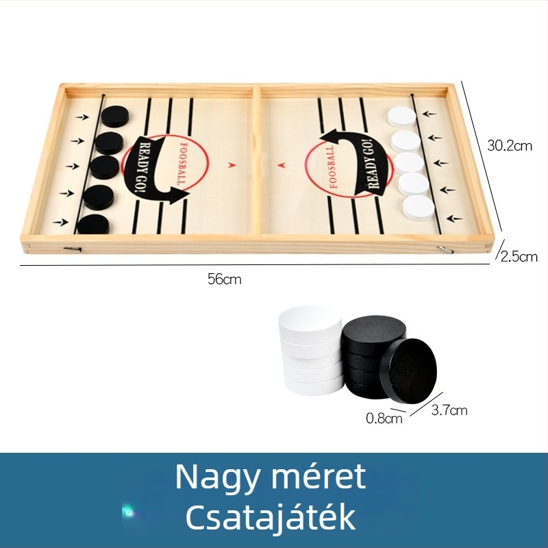 Fából készült asztali játék golyókkal és mahjongkal két játékos számára – interaktív családi társasjáték