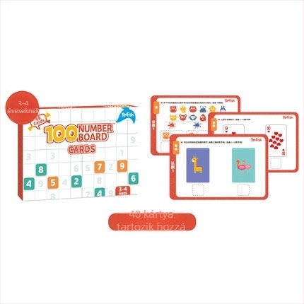 Yaofish mágneses szám-1–100 tábla — Montessori-szerű matematika oktatójáték 4–6 éveseknek, összeadás és kivonás, fejleszti a szem-kéz koordinációt és a logikus gondolkodást
