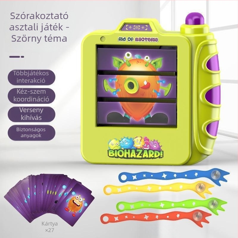 Space Catcher kártyás társasjáték — memóriafejlesztés, műanyag, beltéri és kültéri használathoz, minden korosztálynak