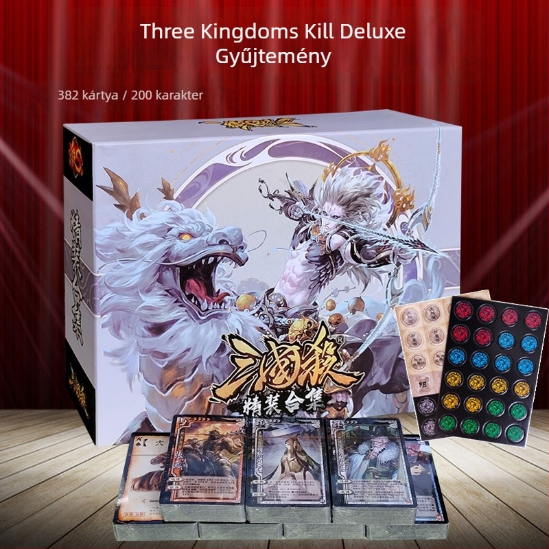 Three Kingdoms Kill – társasjáték kártyák, S6 kemény kötésű gyűjtemény, teljes tábornok-készlet