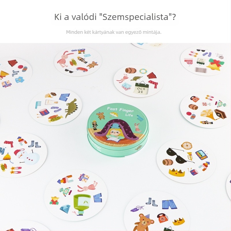 Pinwheel Berman Gyerekek figyelemfejlesztő társasjáték – Párosító feladatok családi játék (papír; társasjáték-kártya; 4–6 évesek; párosítás)
