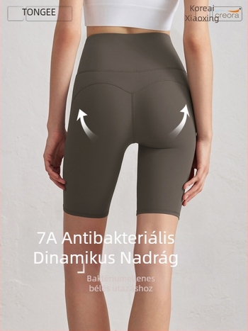 Női háromnegyedes hosszúságú jóga rövidnadrág, nedvességelvezető NULS anyag, 80% nylon / 20% spandex, nyár 2025