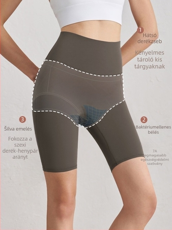 Női háromnegyedes hosszúságú jóga rövidnadrág, nedvességelvezető NULS anyag, 80% nylon / 20% spandex, nyár 2025