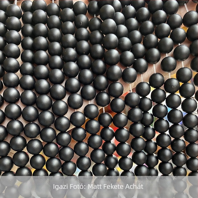 Agátból készült szabad gyöngyök, polírozott és megmunkált, Hirback minta, Crystal márka, 2024 ősz