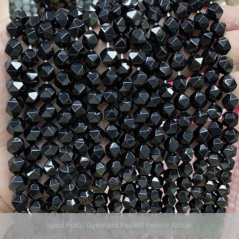 Agátból készült szabad gyöngyök, polírozott és megmunkált, Hirback minta, Crystal márka, 2024 ősz