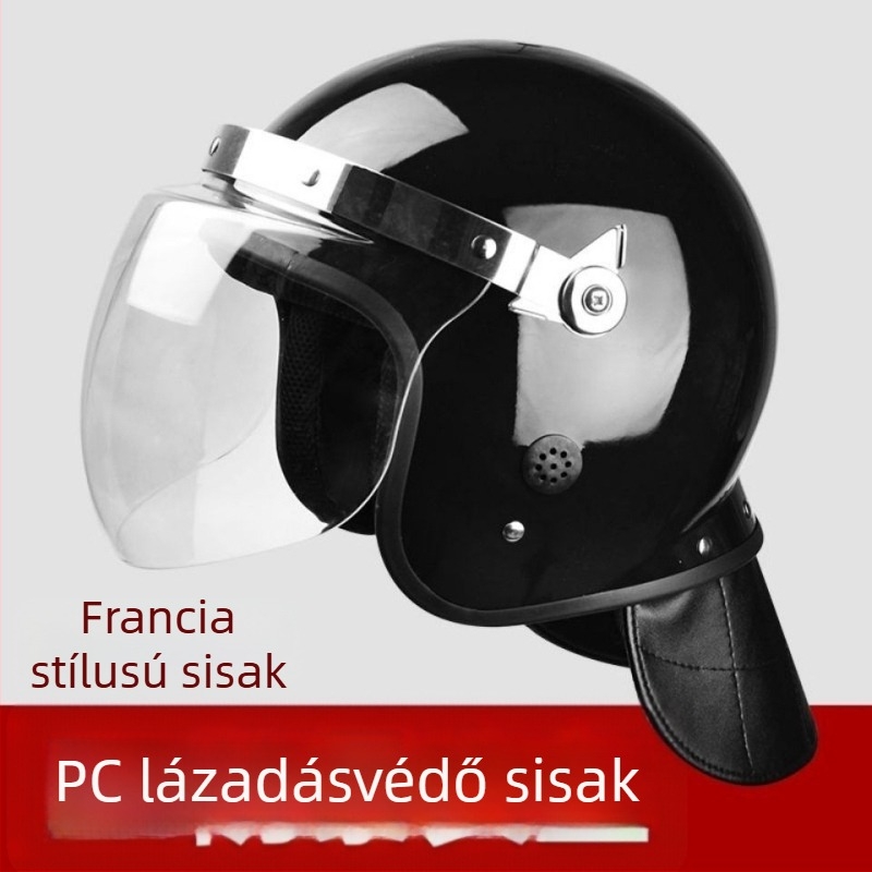 Acél sisak robusz védelemmel és maszkkal – katonai rekvizit filmekhez és televízióhoz, katonai rajongóknak