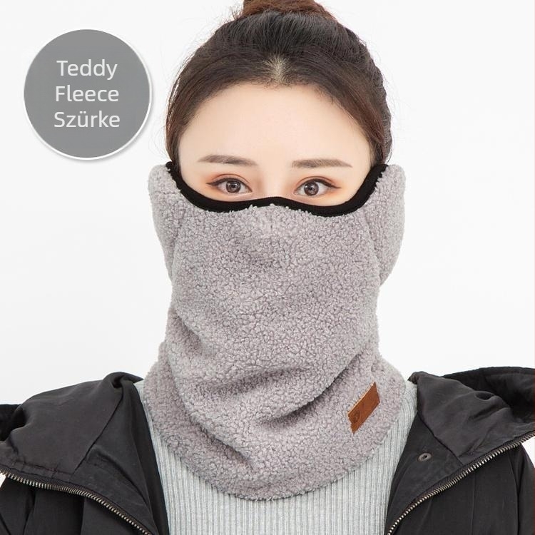 Kerékpáros maszk, szélálló, fleece bélésű, uniszex, poliészter anyag, téli használatra