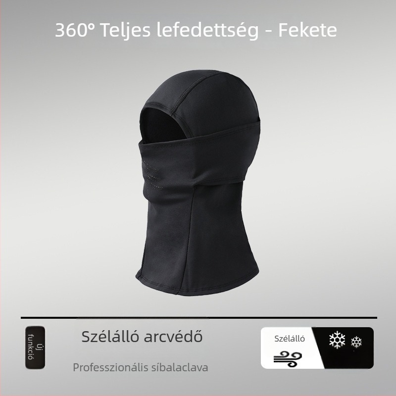 Kerékpáros maszk integrált gallérral téli arcvédő, anyag: spandex/lycra, uniszex