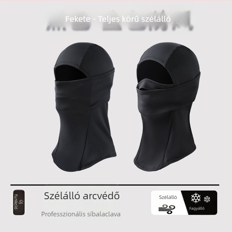 Kerékpáros maszk integrált gallérral téli arcvédő, anyag: spandex/lycra, uniszex