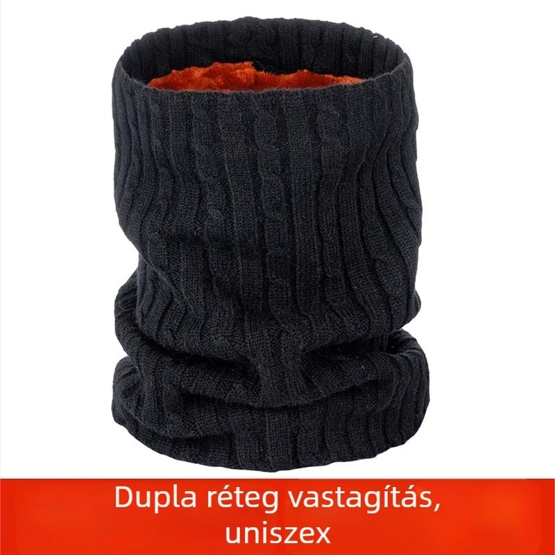 Town Island motorkerékpáros nyakmaszk, kötött gyapjúkašmírszál, fleece bélés, vastagított, uniszex