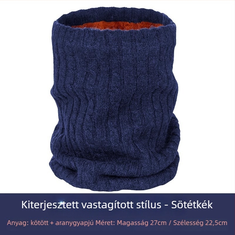 Town Island motorkerékpáros nyakmaszk, kötött gyapjúkašmírszál, fleece bélés, vastagított, uniszex