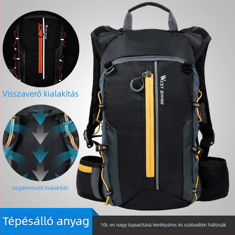 Hegyi kerékpározáshoz tervezett hátizsák, Nylon, 10L kapacitás, Modell YP0707210, WEST BIKING