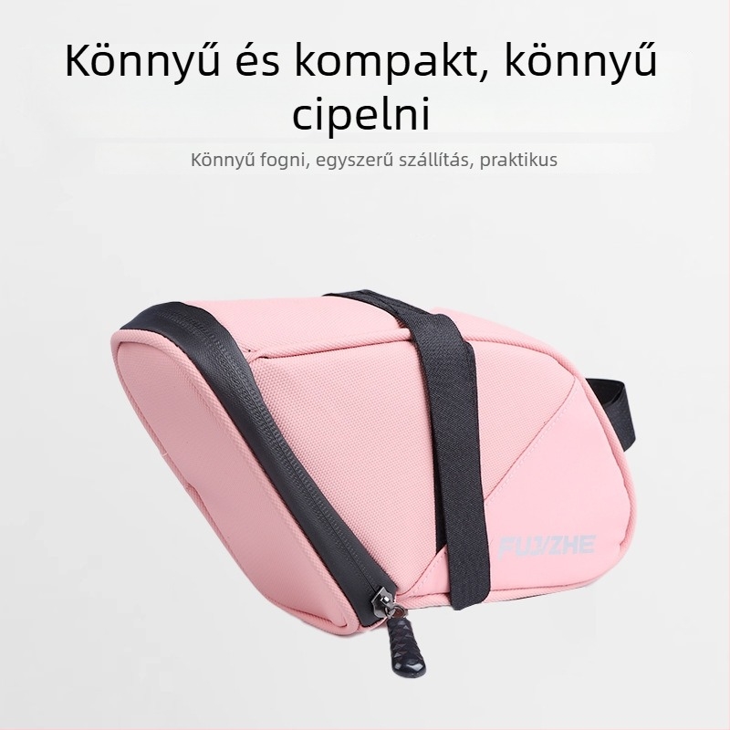 Kerékpárnyereg- és hátsó táska MTB és országúti biciklikhez, PU anyag, 1 L kapacitás, vízálló, modell 1282