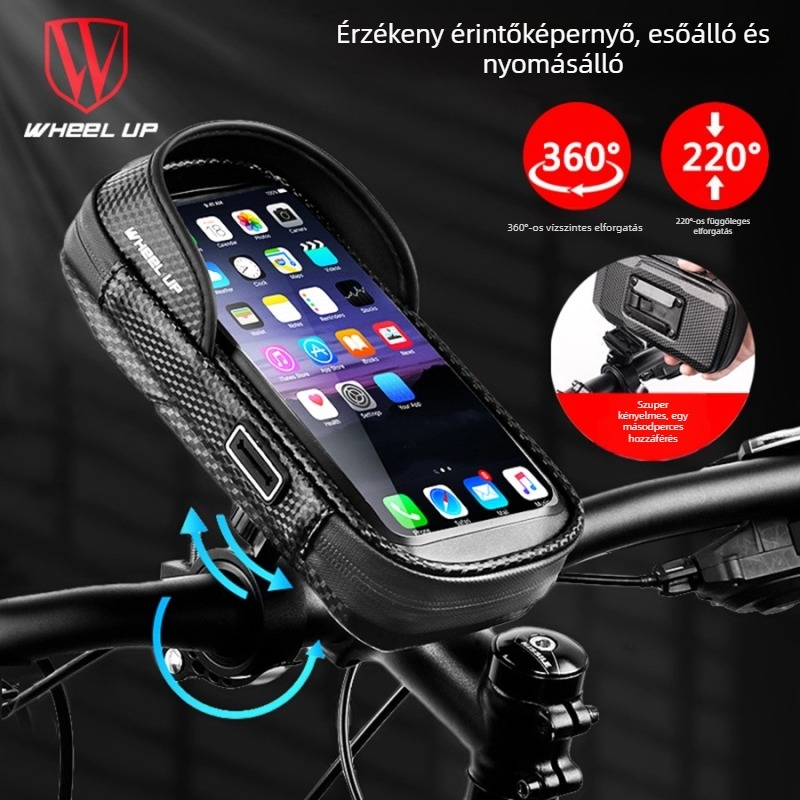 Kerékpártelefon-tartó, kormánytáska és vízálló kemény tok